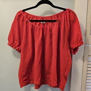 Madewell Red Blouse